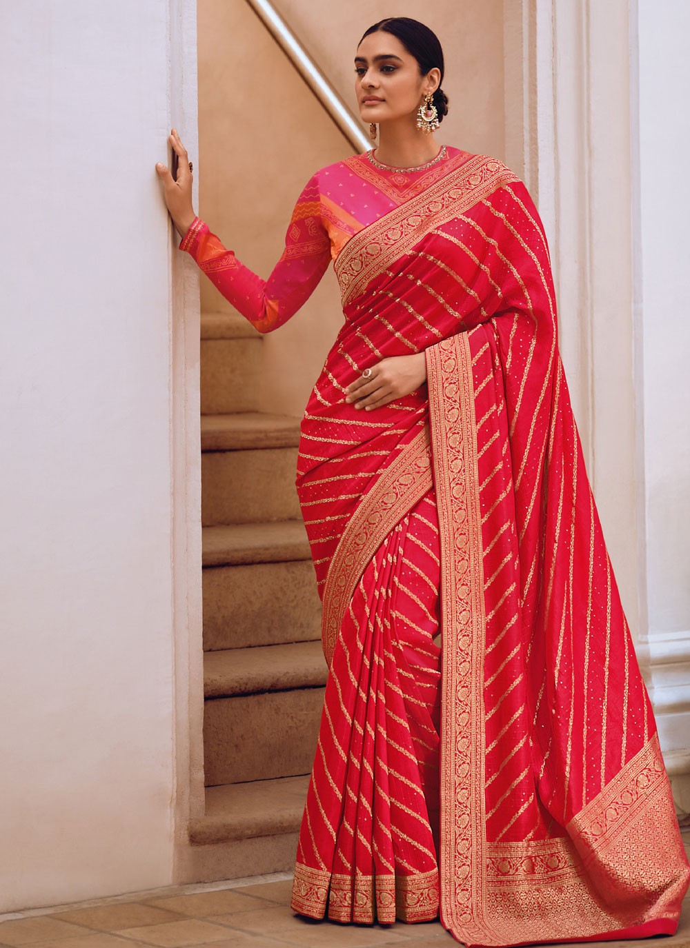 Classic Woven Viscose Saree - S4240