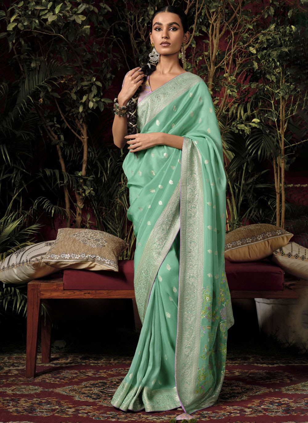 Classic Weaving Zari Silk, Viscose Saree - S4970