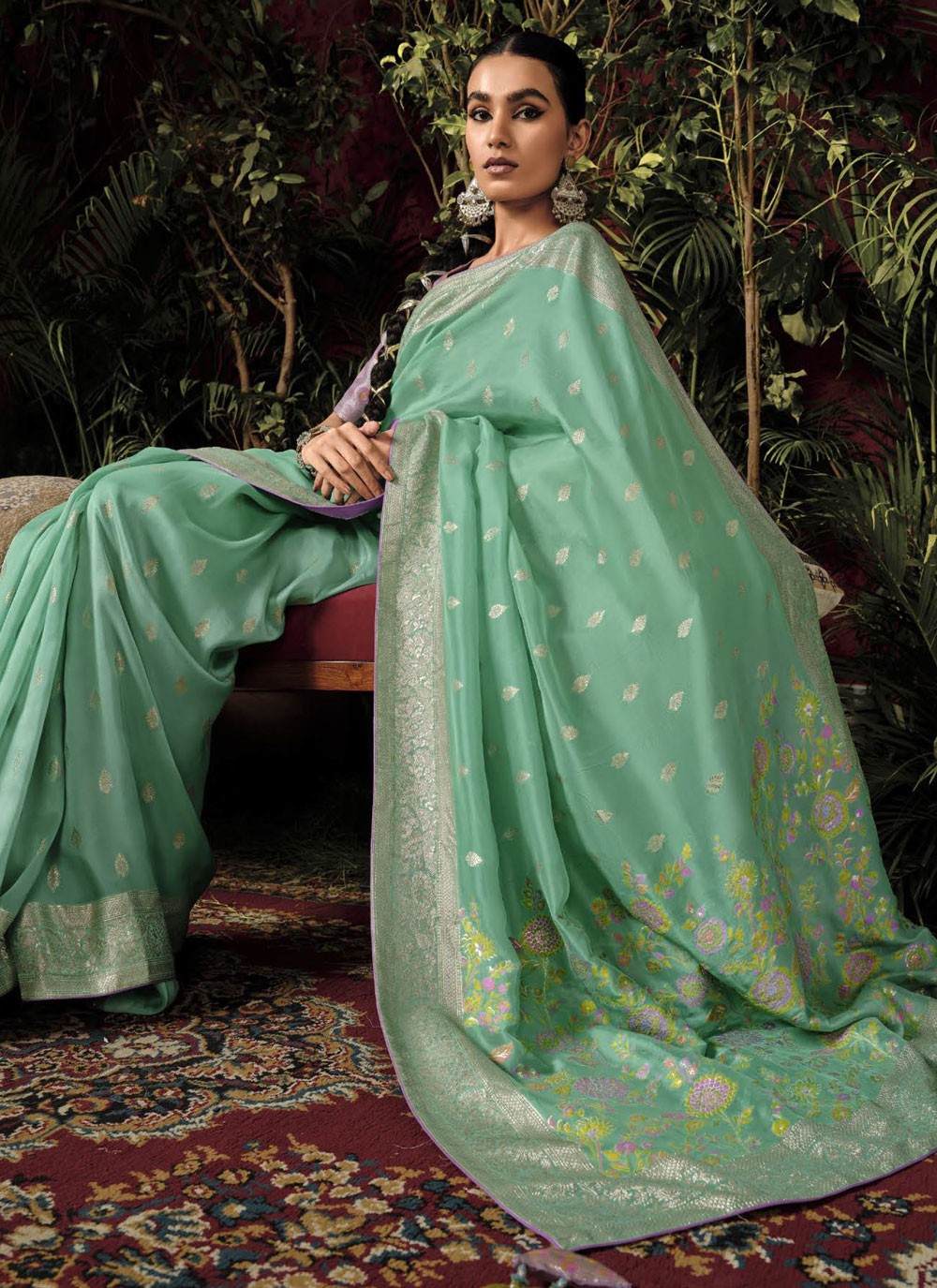 Classic Weaving Zari Silk, Viscose Saree - S4970