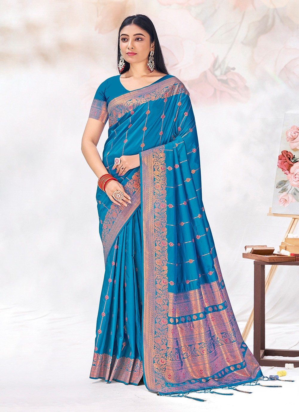 Traditional Weaving Zari Silk Saree - S6555