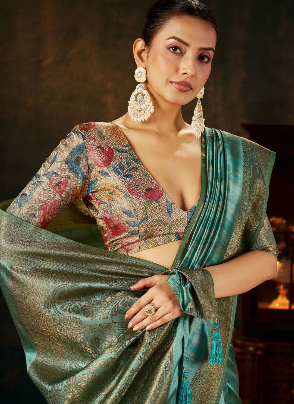 Blue Silk Trendy Saree Weaving Zari S19259