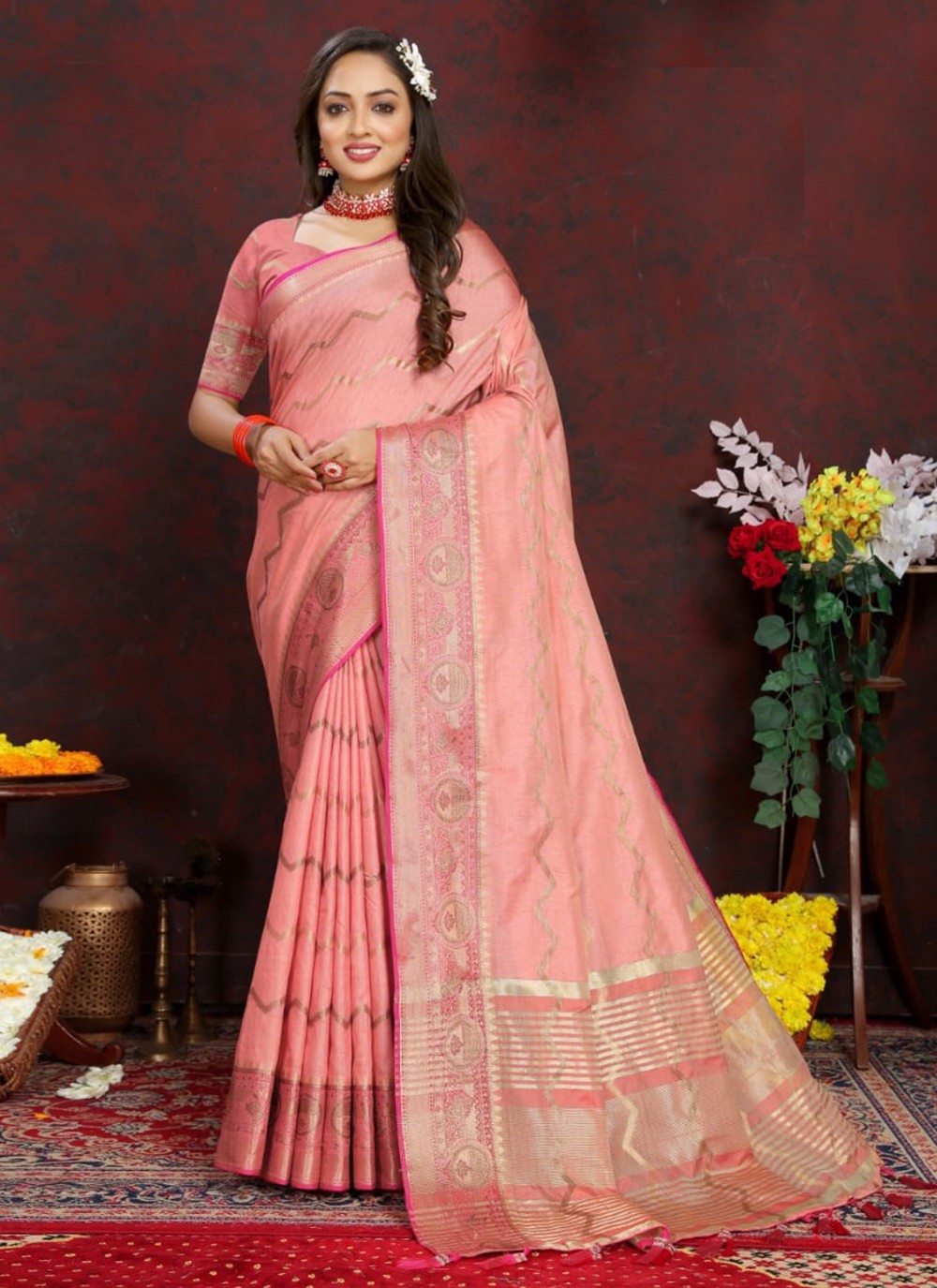 Trendy Weaving Zari Katan Silk Saree - S5302