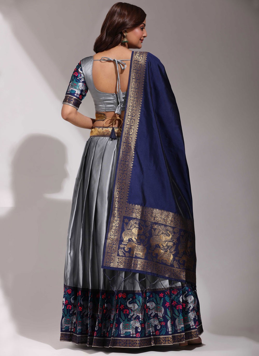 Weaving Zari Silk A - Line Lehenga - L2468