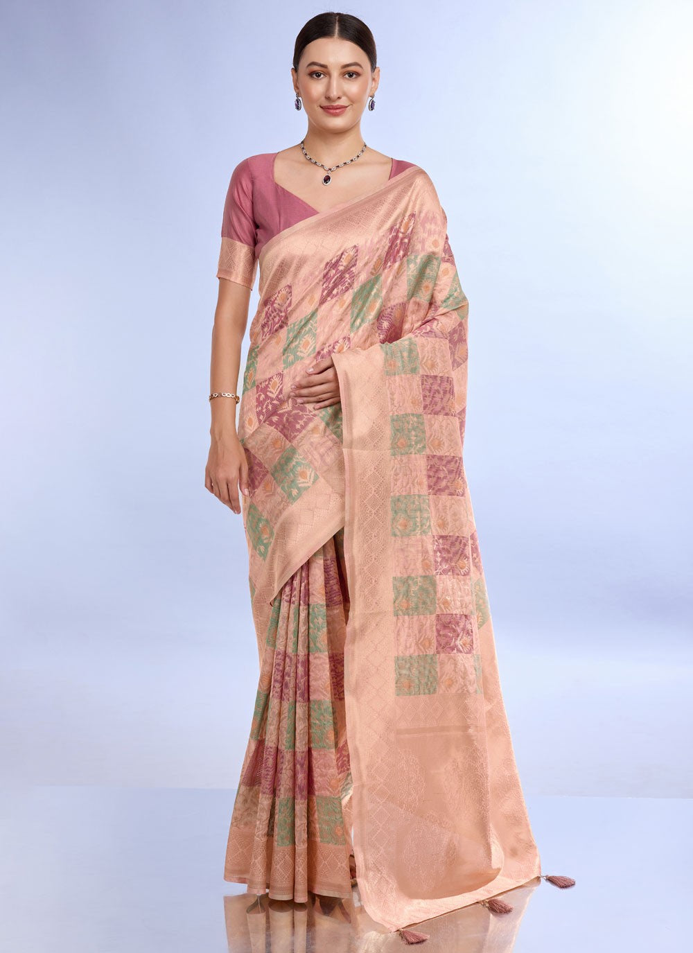 Classic Jacquard Work Cotton , Jacquard Saree - S7424