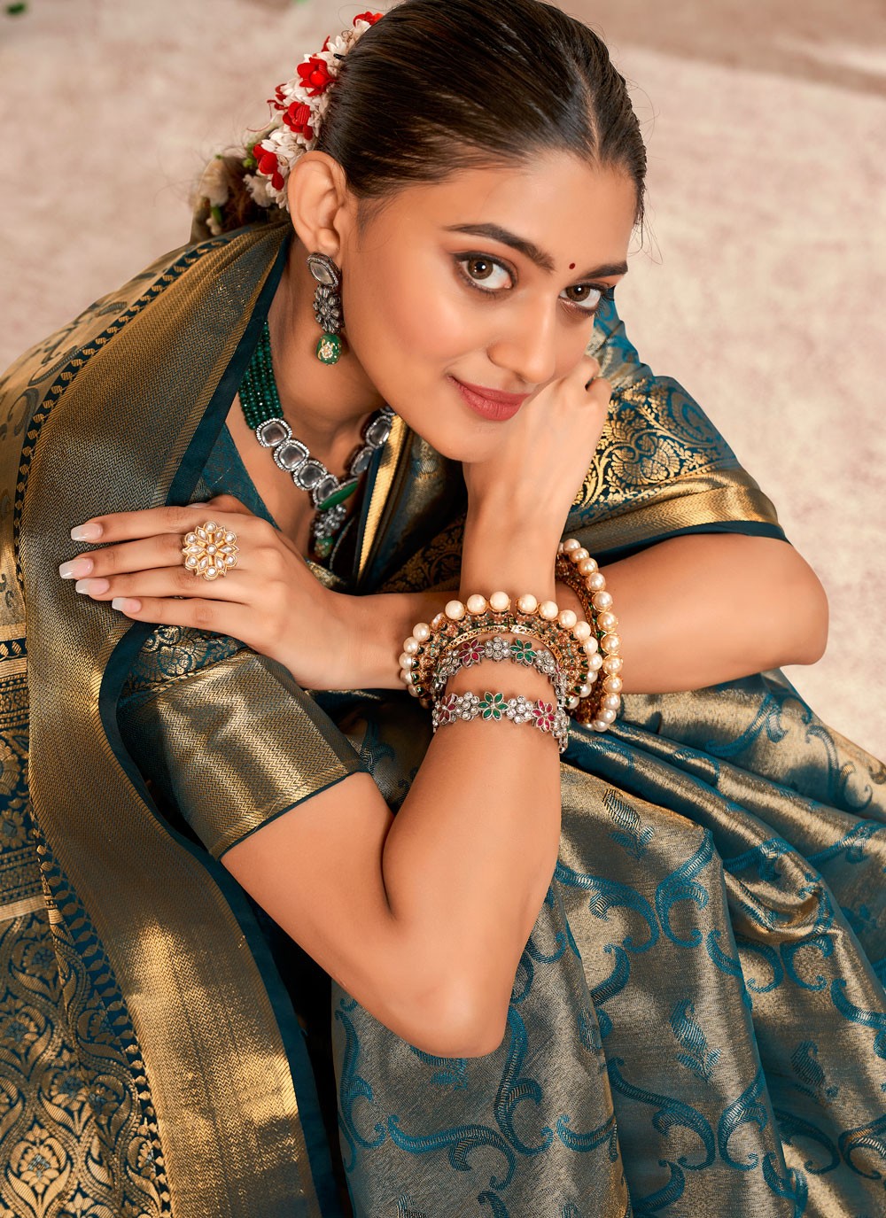 Classic Weaving Zari Malbari Silk Saree - S6499