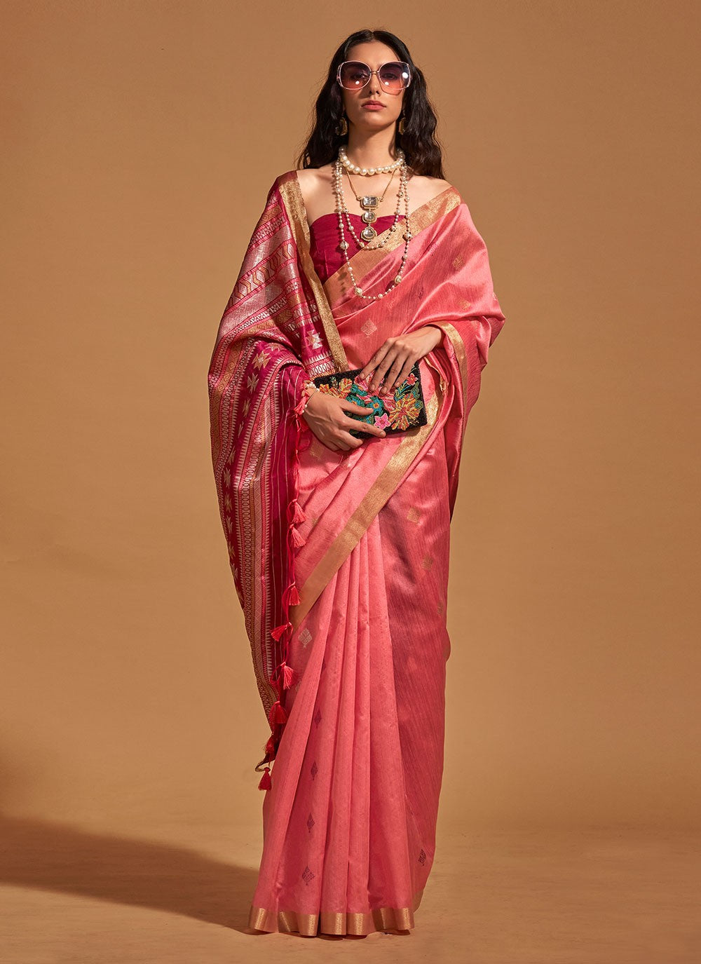 Contemporary Weaving Zari Handloom Silk Saree - S4958