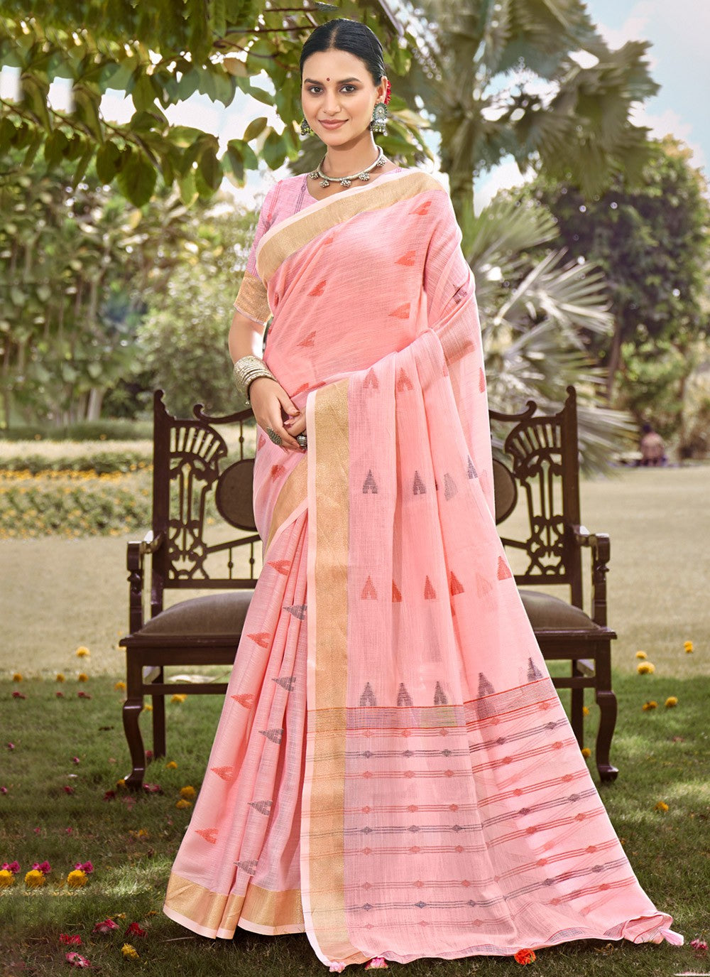 Casual Weaving Zari Cotton Saree - S6794