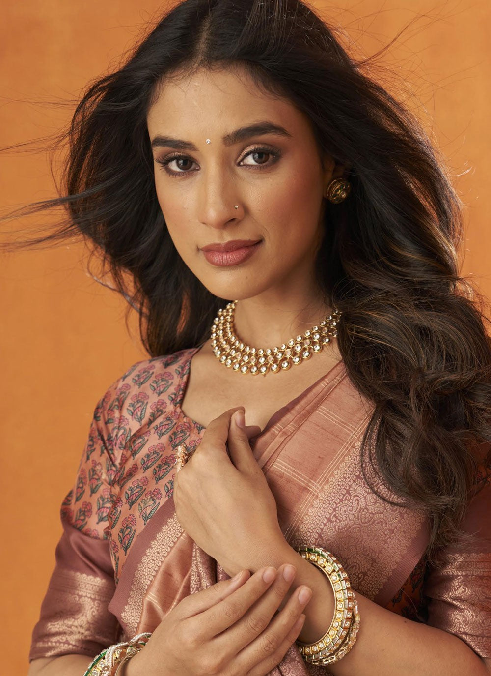 Designer Weaving Zari Brown Silk Saree S13501