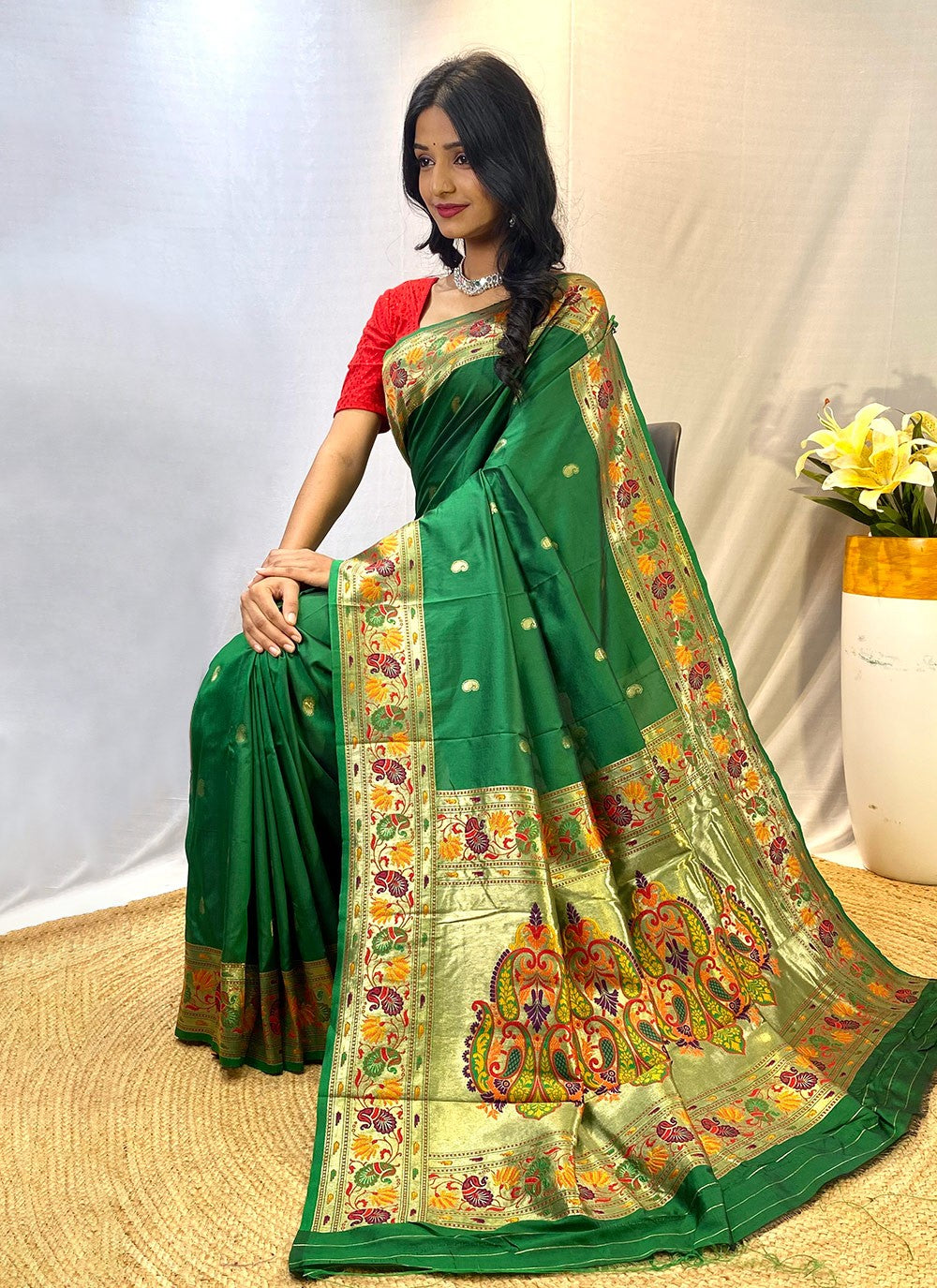 Traditional Weaving Zari Silk Saree - S8423