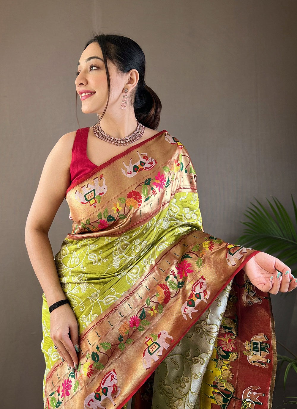 Traditional Printed Silk Saree - S5925