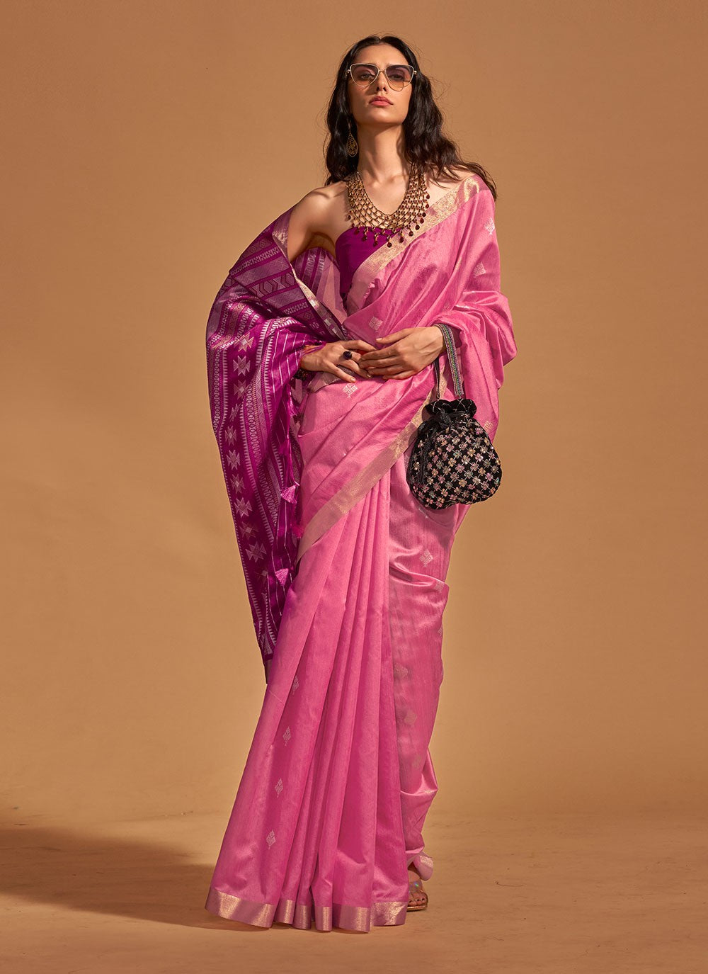 Contemporary Weaving Zari Handloom Silk Saree - S4958