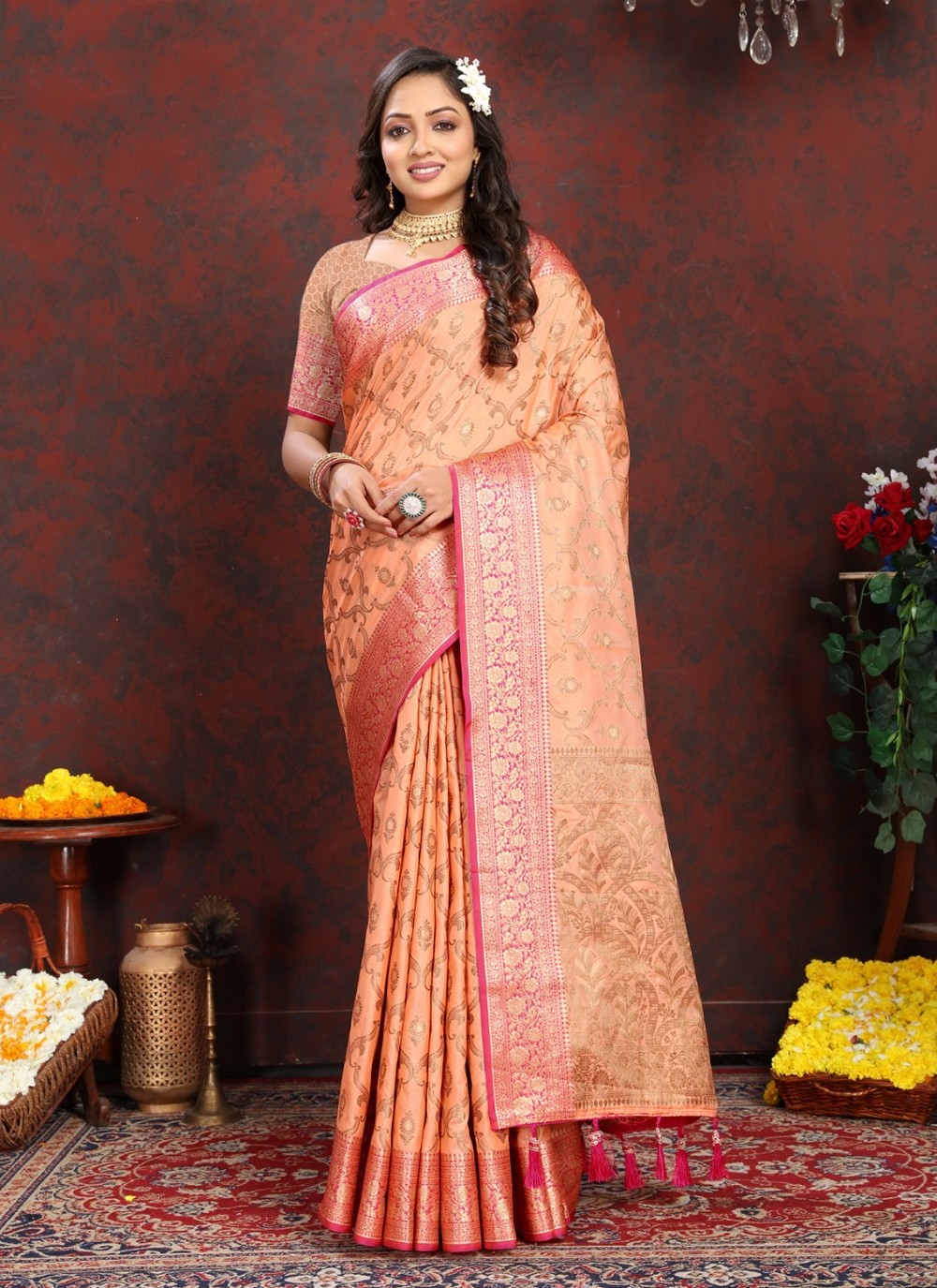 Trendy Weaving Zari Katan Silk Saree - S5342