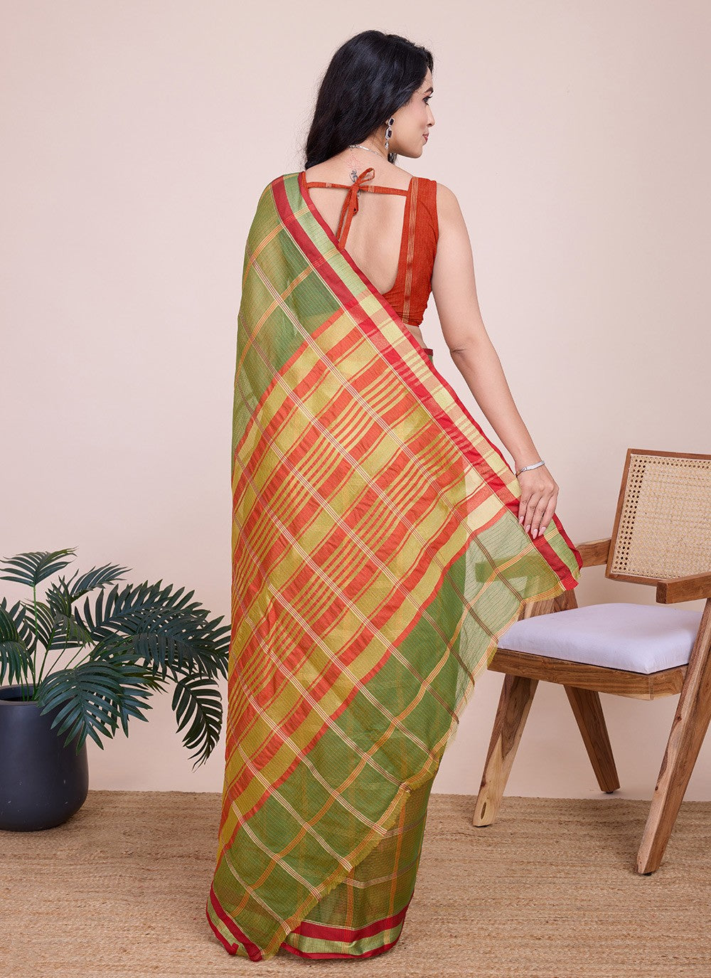 Classic Weaving Zari Kota Doriya Saree - S7904