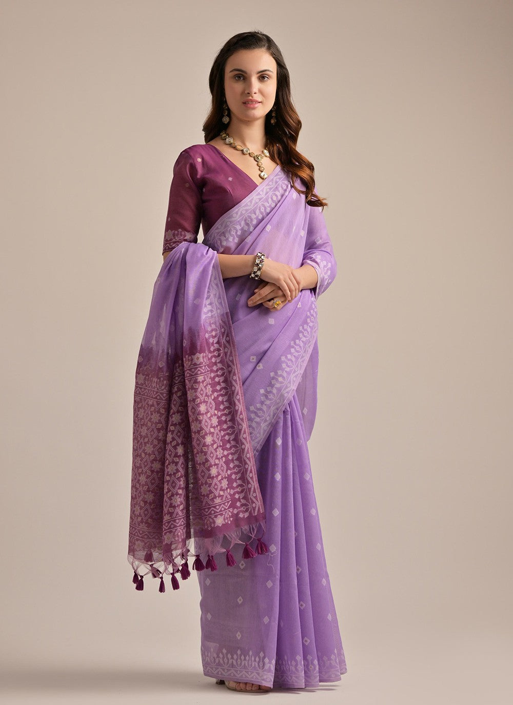 Traditional Weaving Zari Cotton Saree - S7721