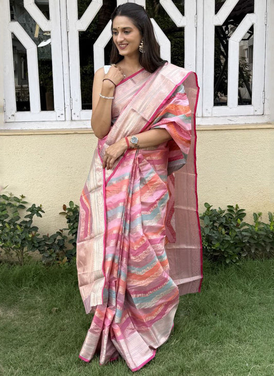 Weaving Zari Crepe Silk Saree - S11768