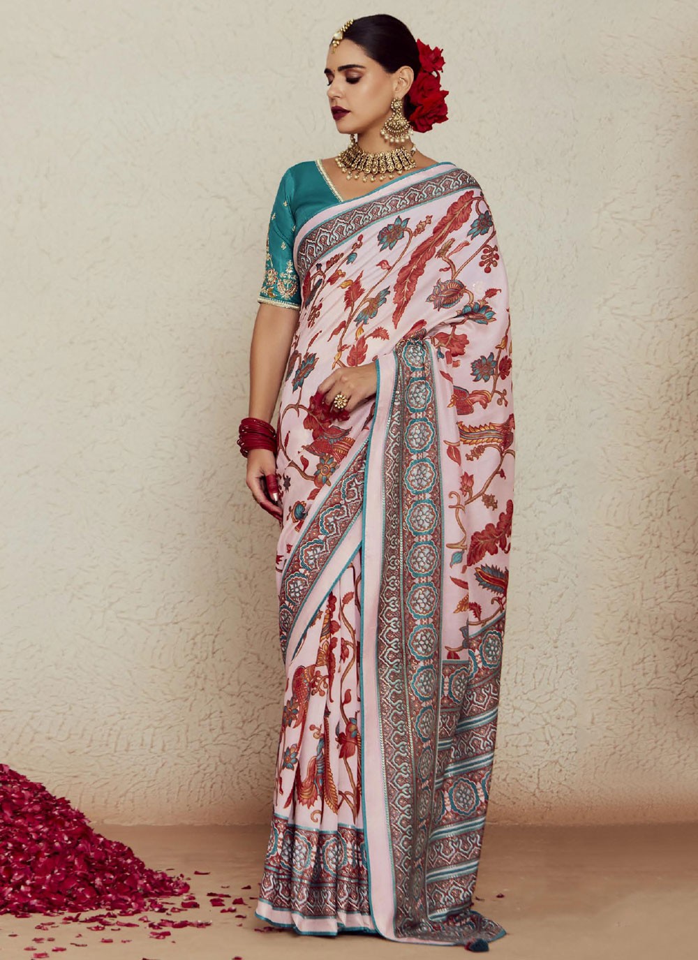 Contemporary Weaving Zari Brasso Saree - S7046