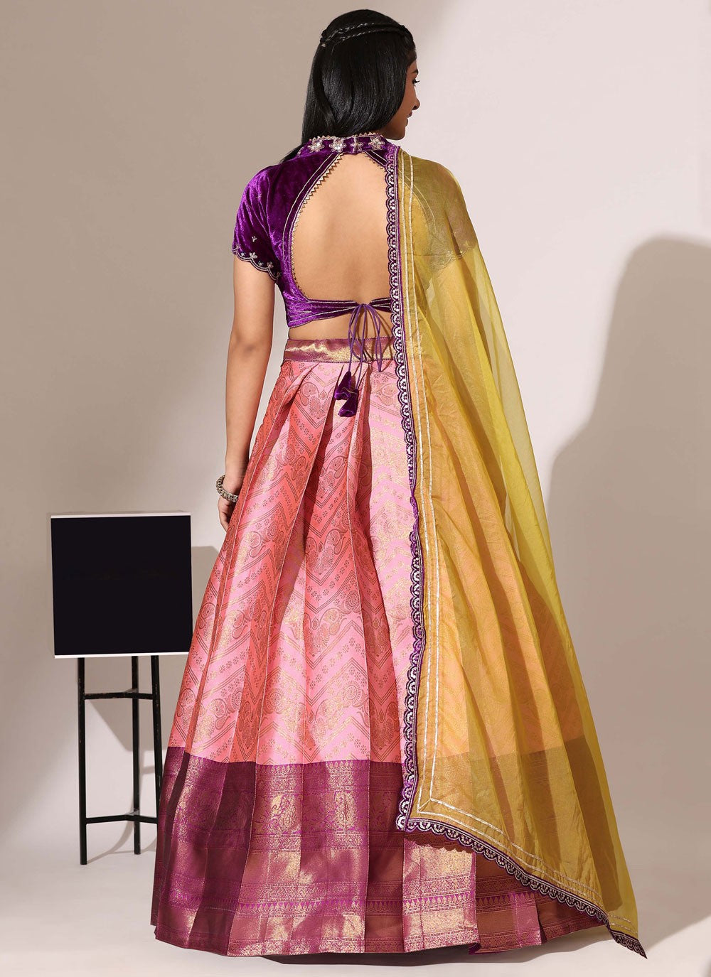 Weaving Zari Silk A - Line Lehenga - L2961