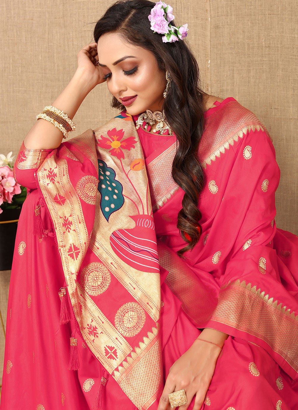 Classic Weaving Zari Silk Saree - S6196