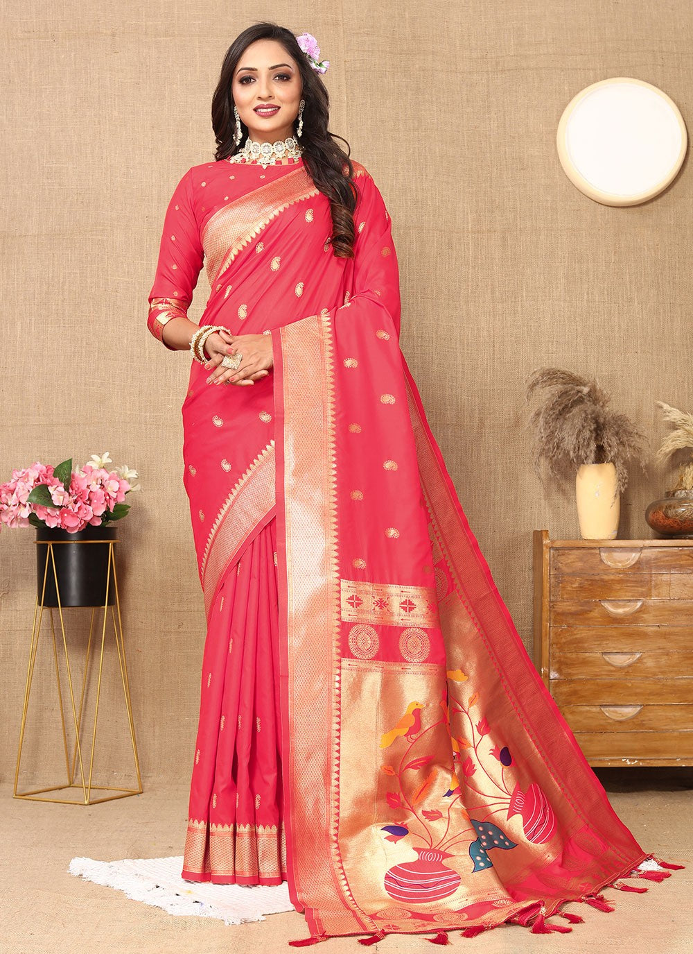 Classic Weaving Zari Silk Saree - S6196