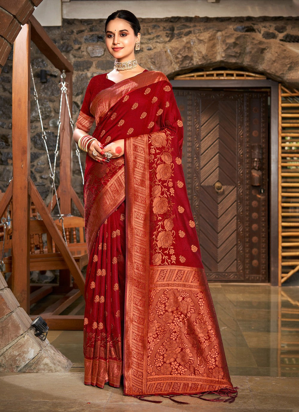 Traditional Weaving Zari Silk Saree - S5466