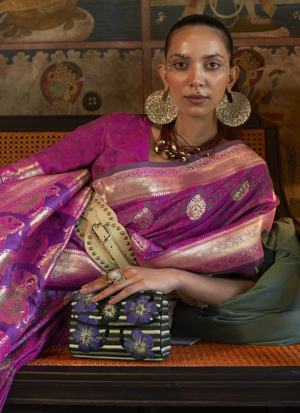 Contemporary Weaving Zari Satin Saree - S3459