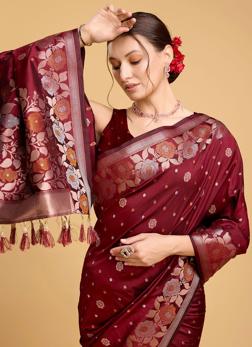 Classic Jacquard Work Silk Saree - S5657
