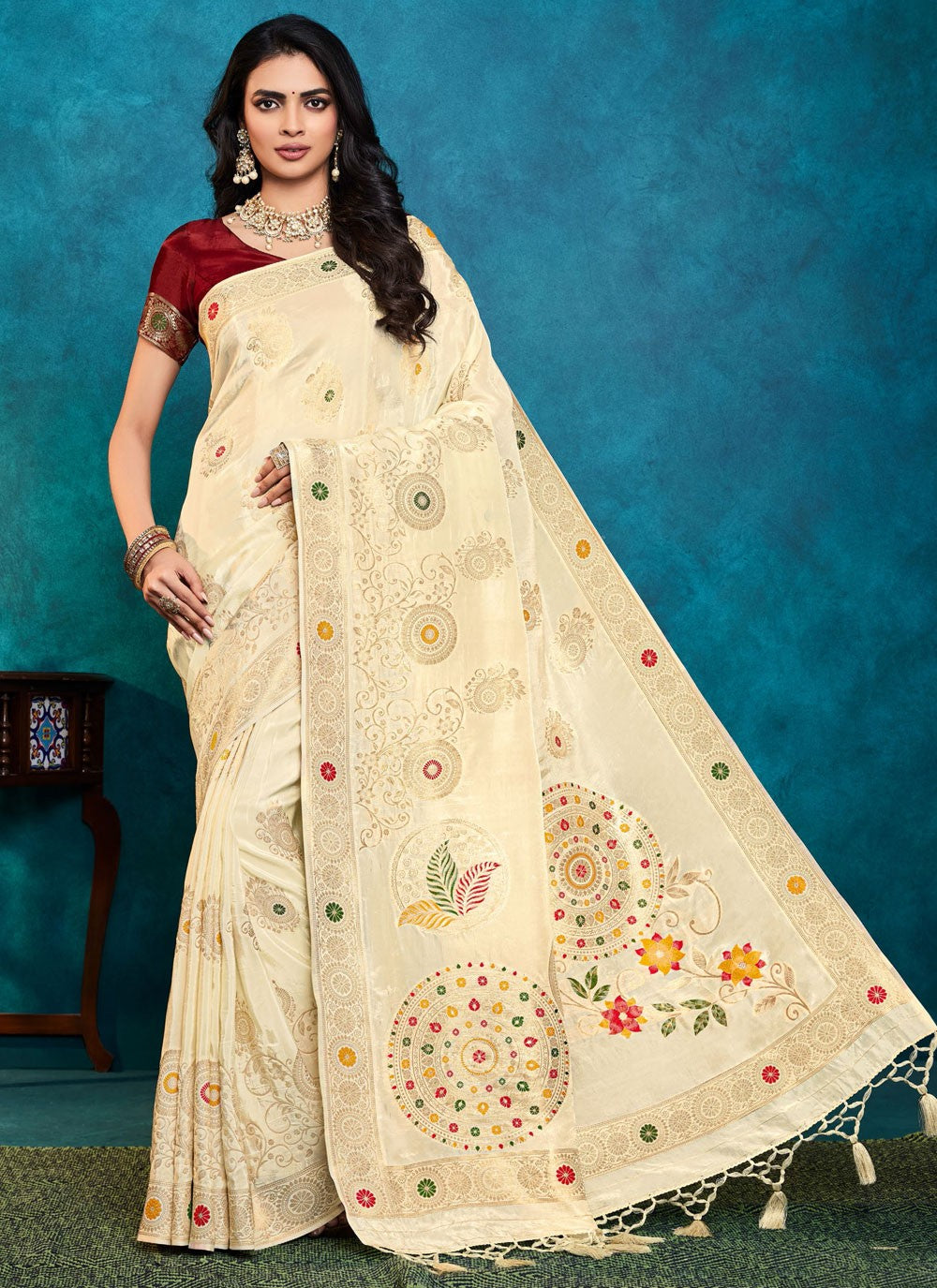 Traditional Weaving Zari Silk Hot Pink Saree - S11365