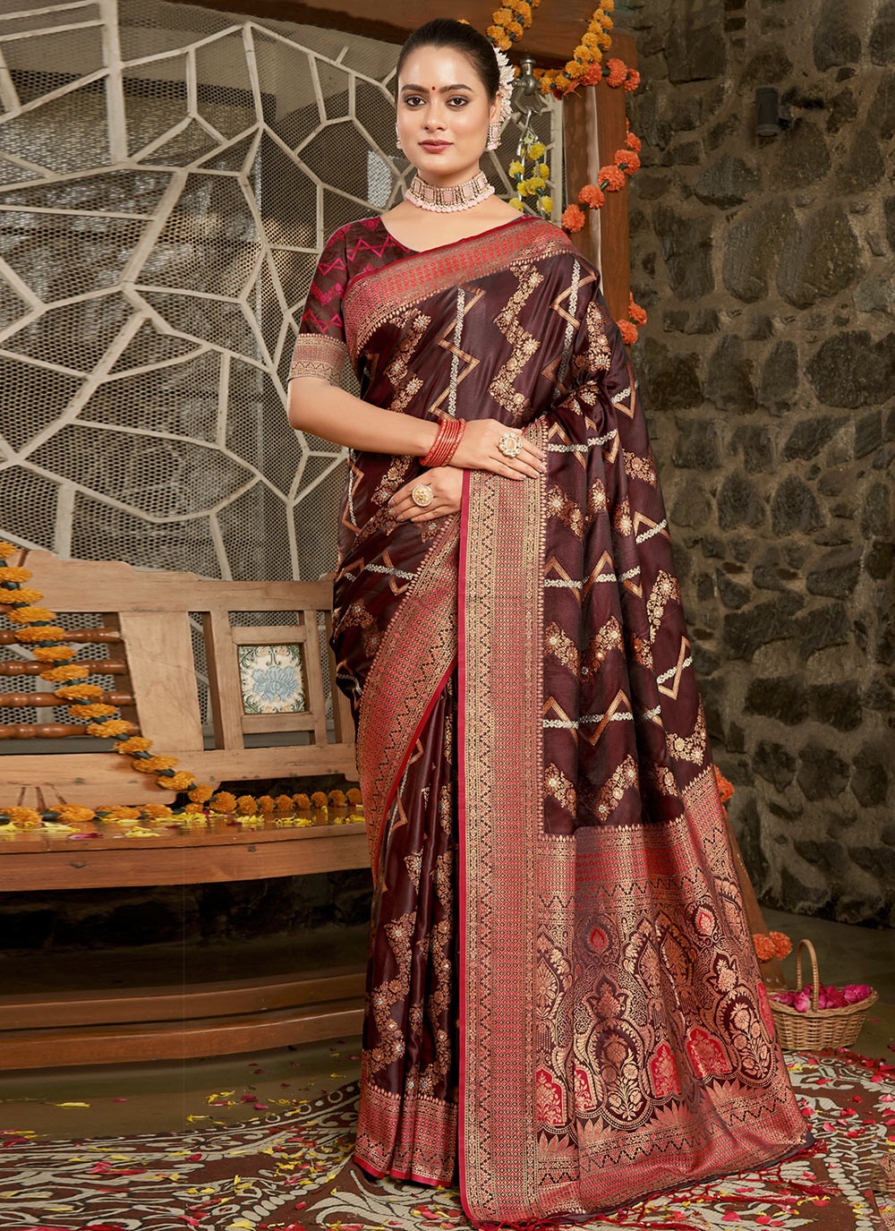Traditional Weaving Zari Silk Saree - S6788