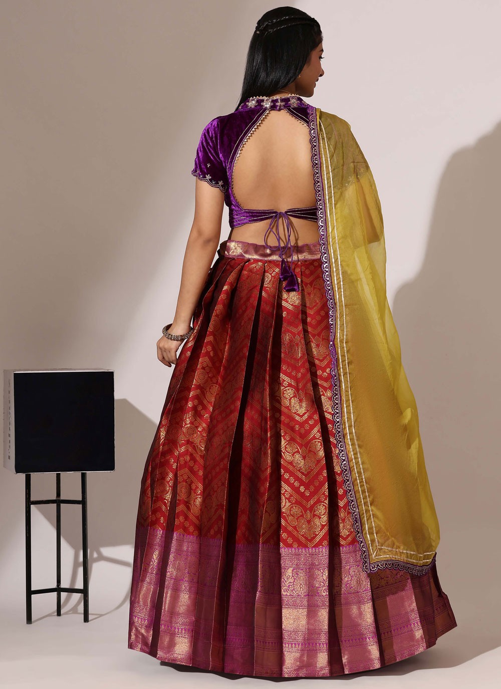 Weaving Zari Silk A - Line Lehenga - L2961