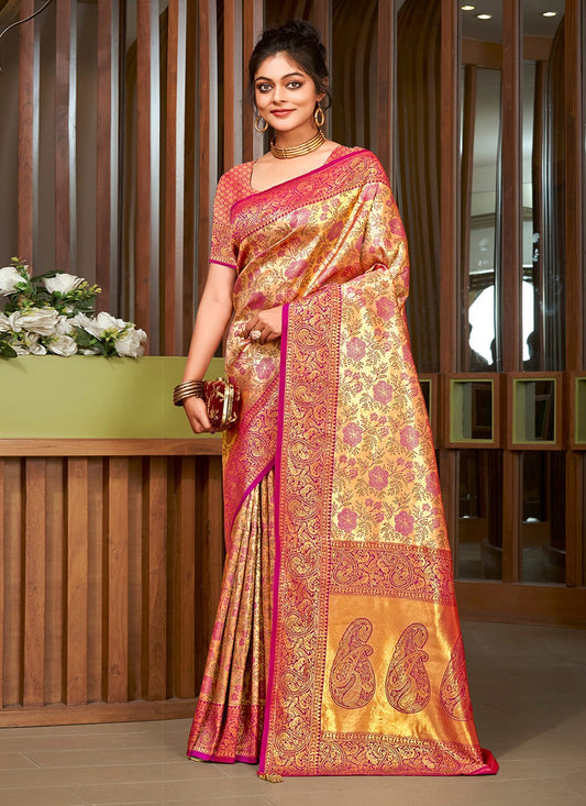 Traditional Weaving Zari Silk Saree - S6830