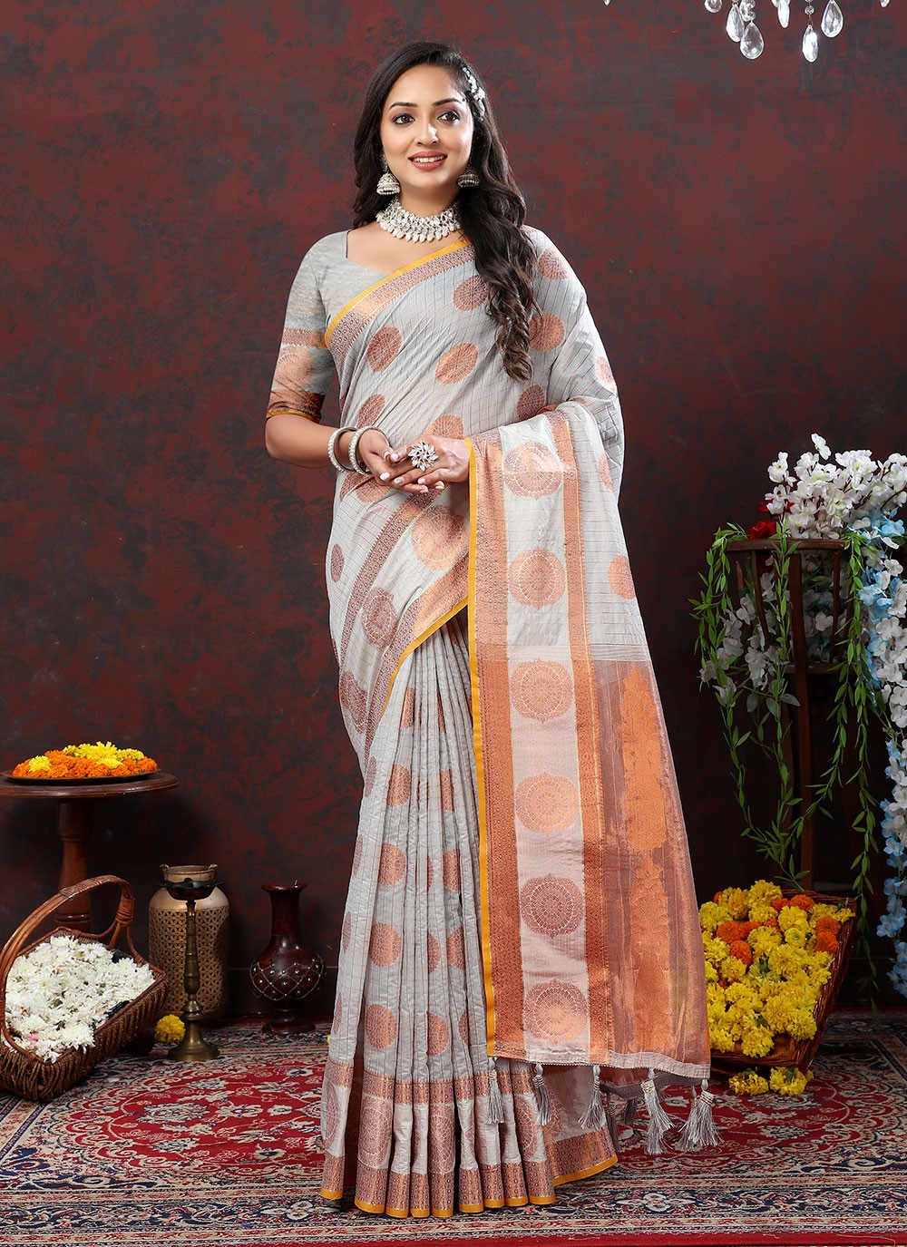 Trendy Weaving Zari Soft Cotton Saree - S4940