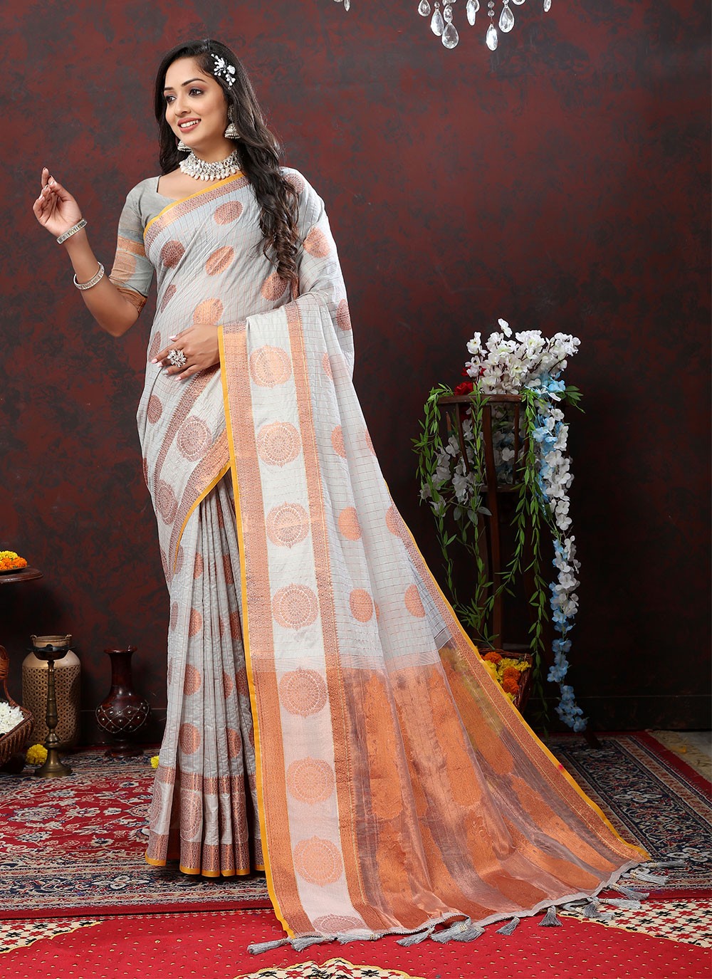 Trendy Weaving Zari Soft Cotton Saree - S4940