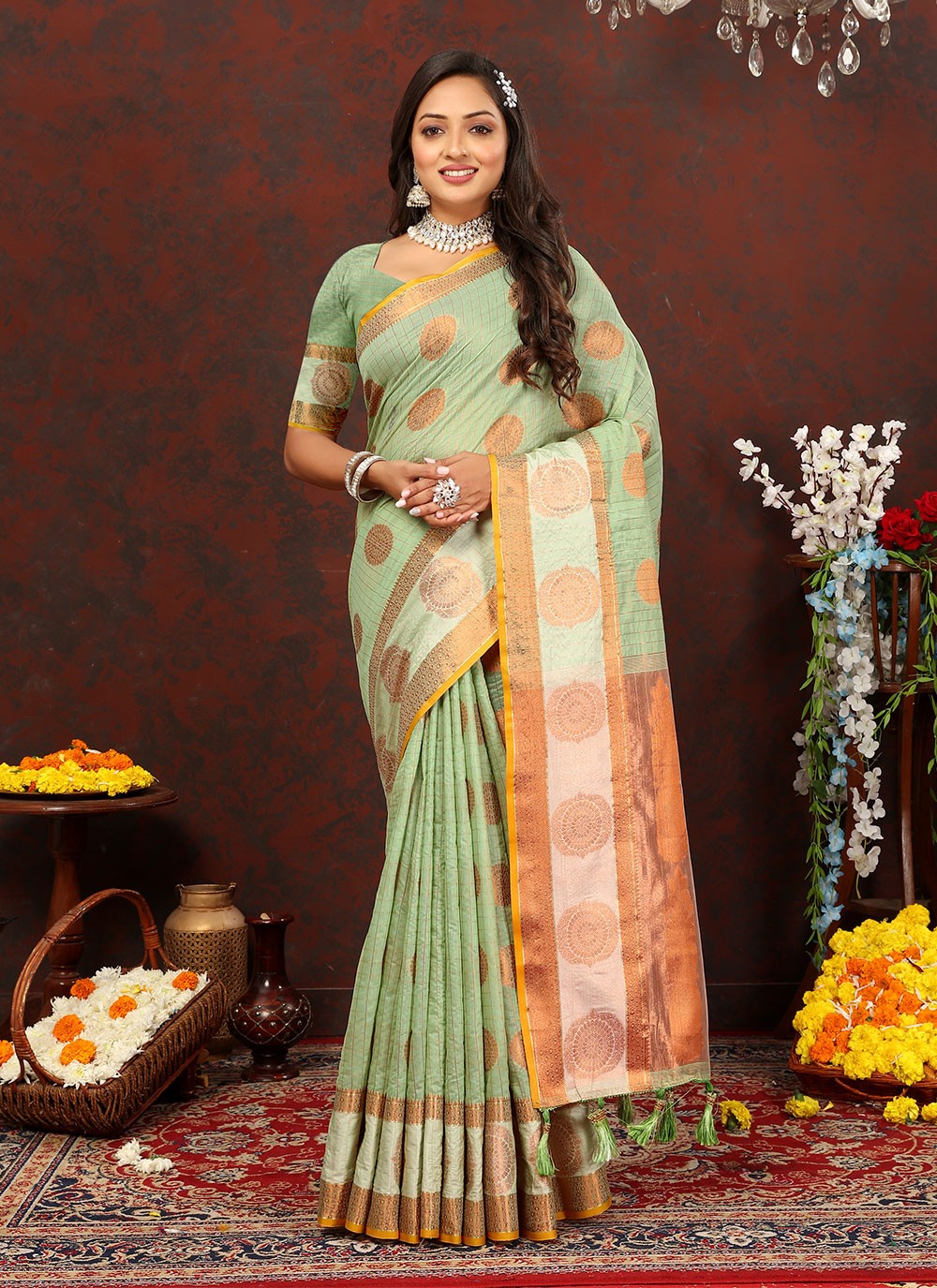 Trendy Weaving Zari Soft Cotton Saree - S4940