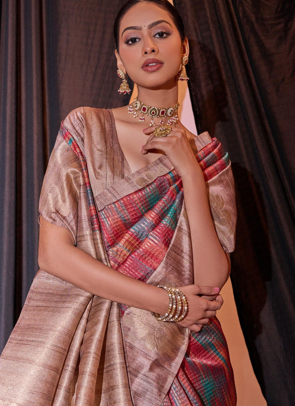 Trendy Weaving Zari Tussar Silk Saree - S5163