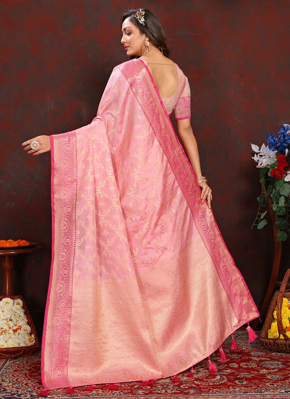 Classic Weaving Zari Katan Silk Saree - S6184
