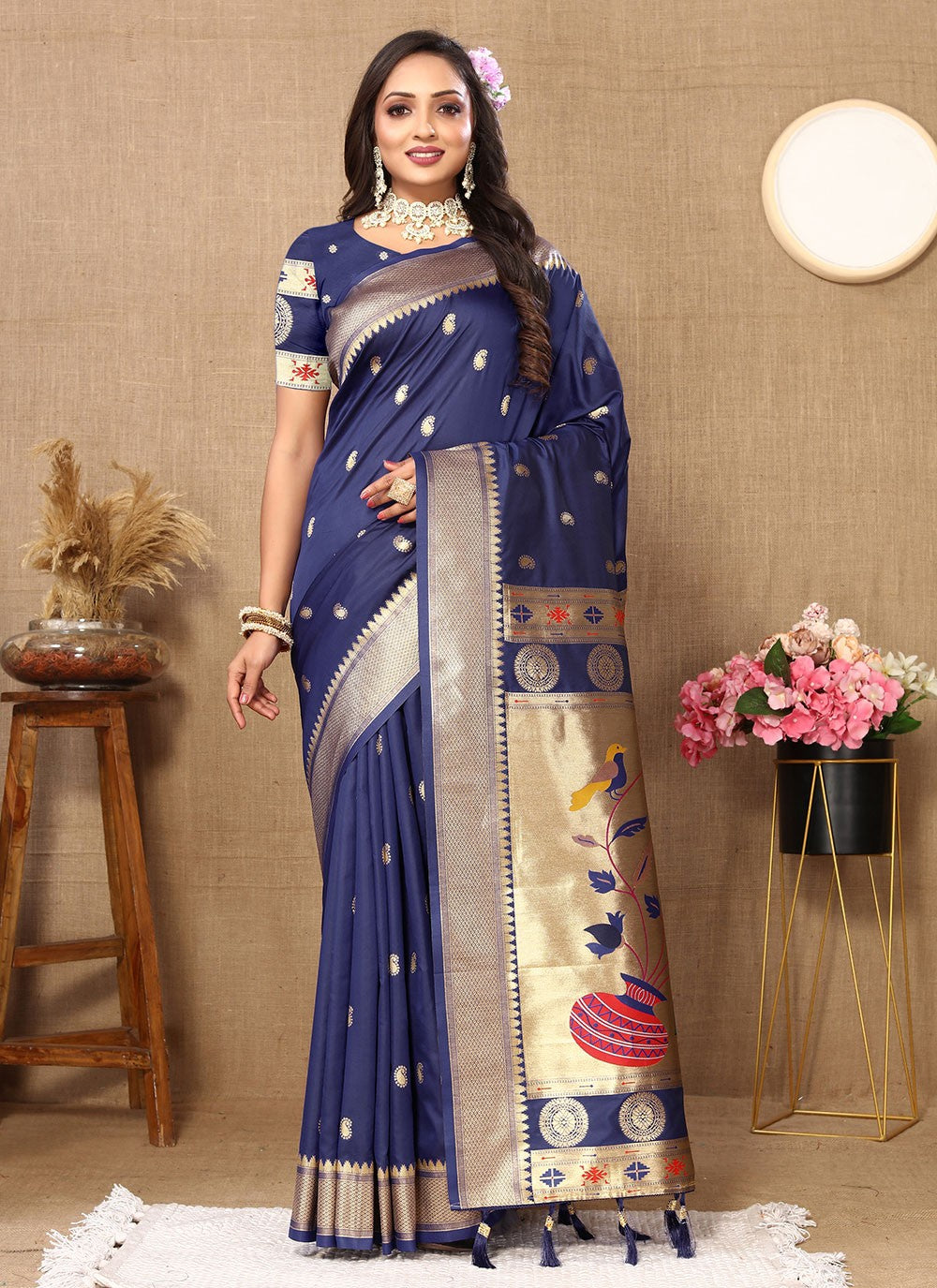 Classic Weaving Zari Silk Saree - S6196