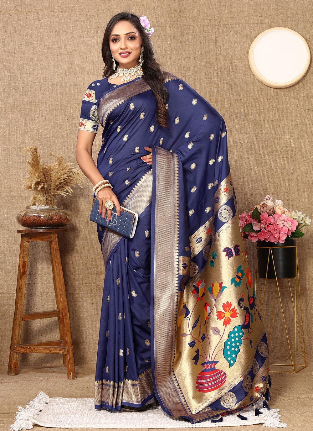 Classic Weaving Zari Silk Saree - S6196