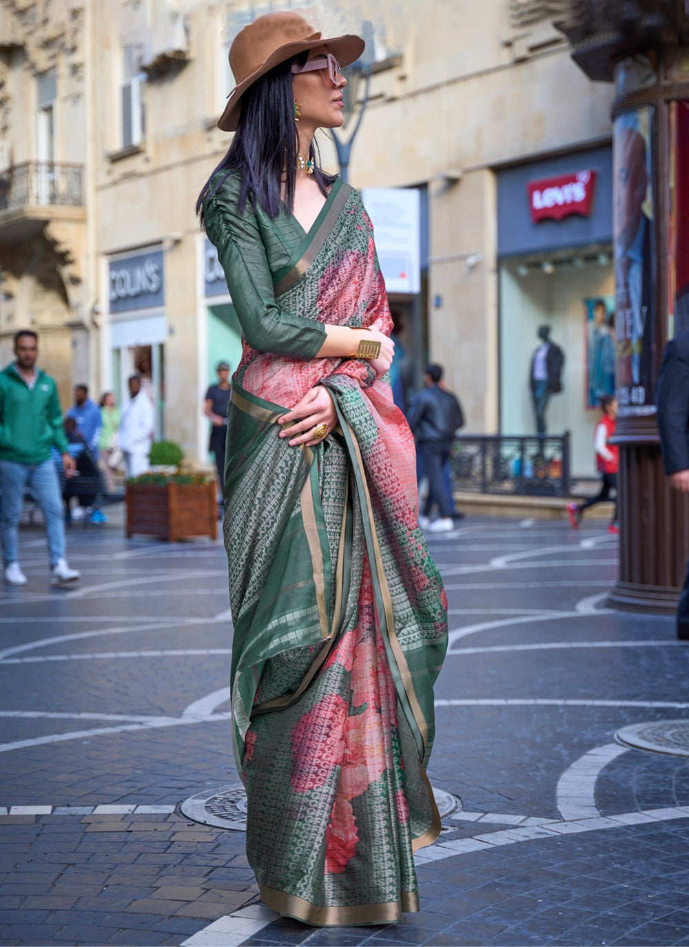 Designer Printed Viscose Saree - S3513