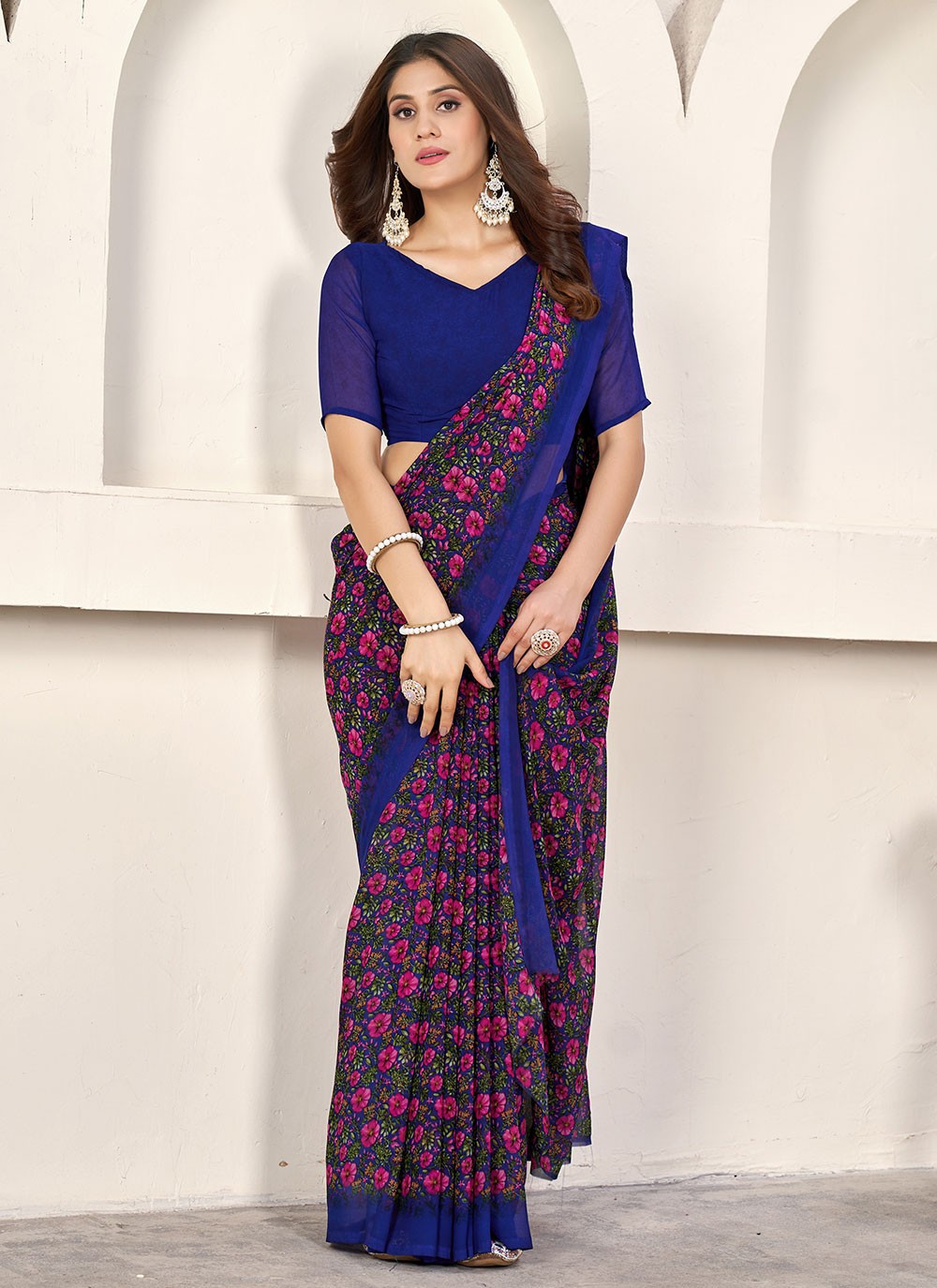 Classic Printed Weight Less Saree - S6158