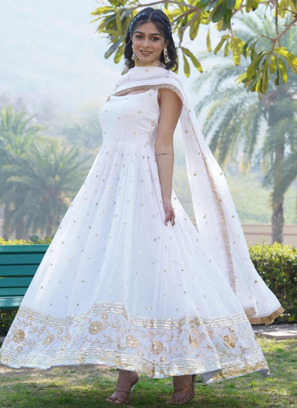 Faux Georgette Gown - G1383