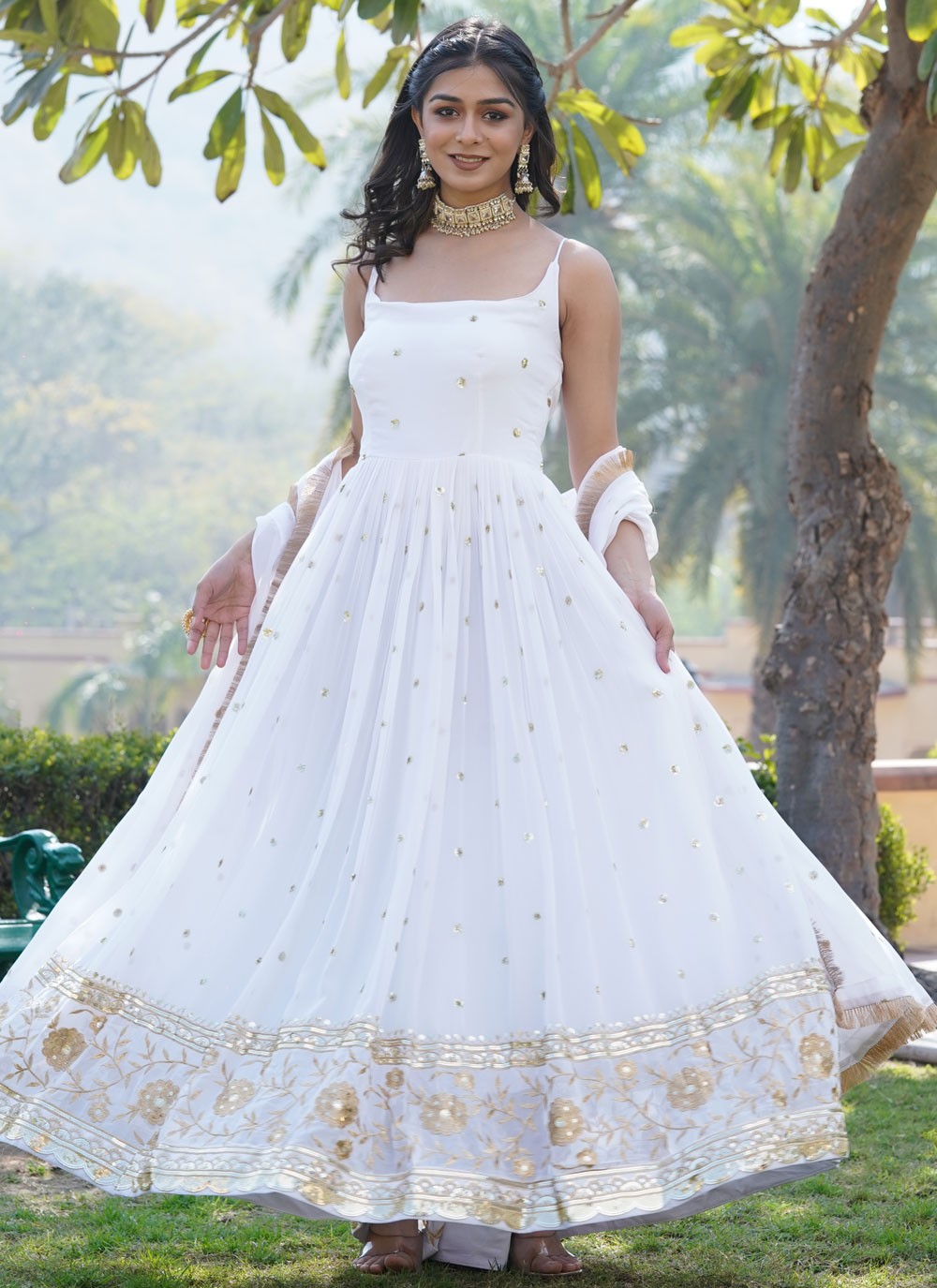 Faux Georgette Gown - G1383