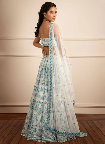 Embroidered Chinon A - Line Lehenga - L2616