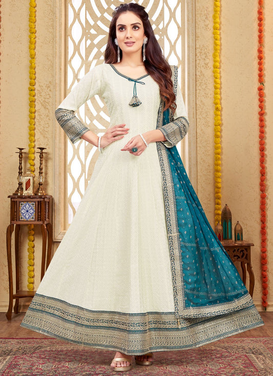 Embroidered Silk Gown - G1770