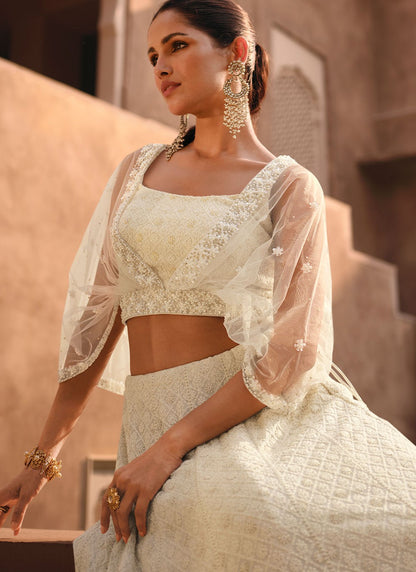 Embroidered Georgette Readymade Lehenga Choli - L2391
