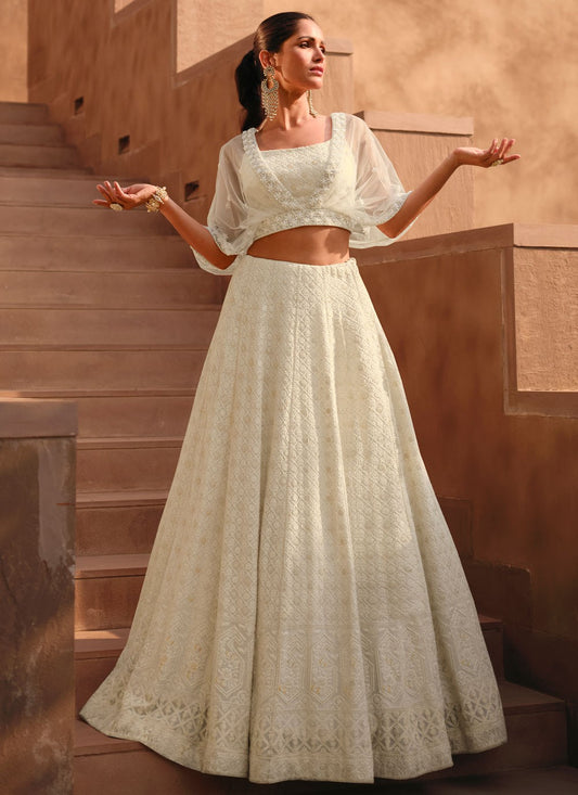 Embroidered Georgette Readymade Lehenga Choli - L2391