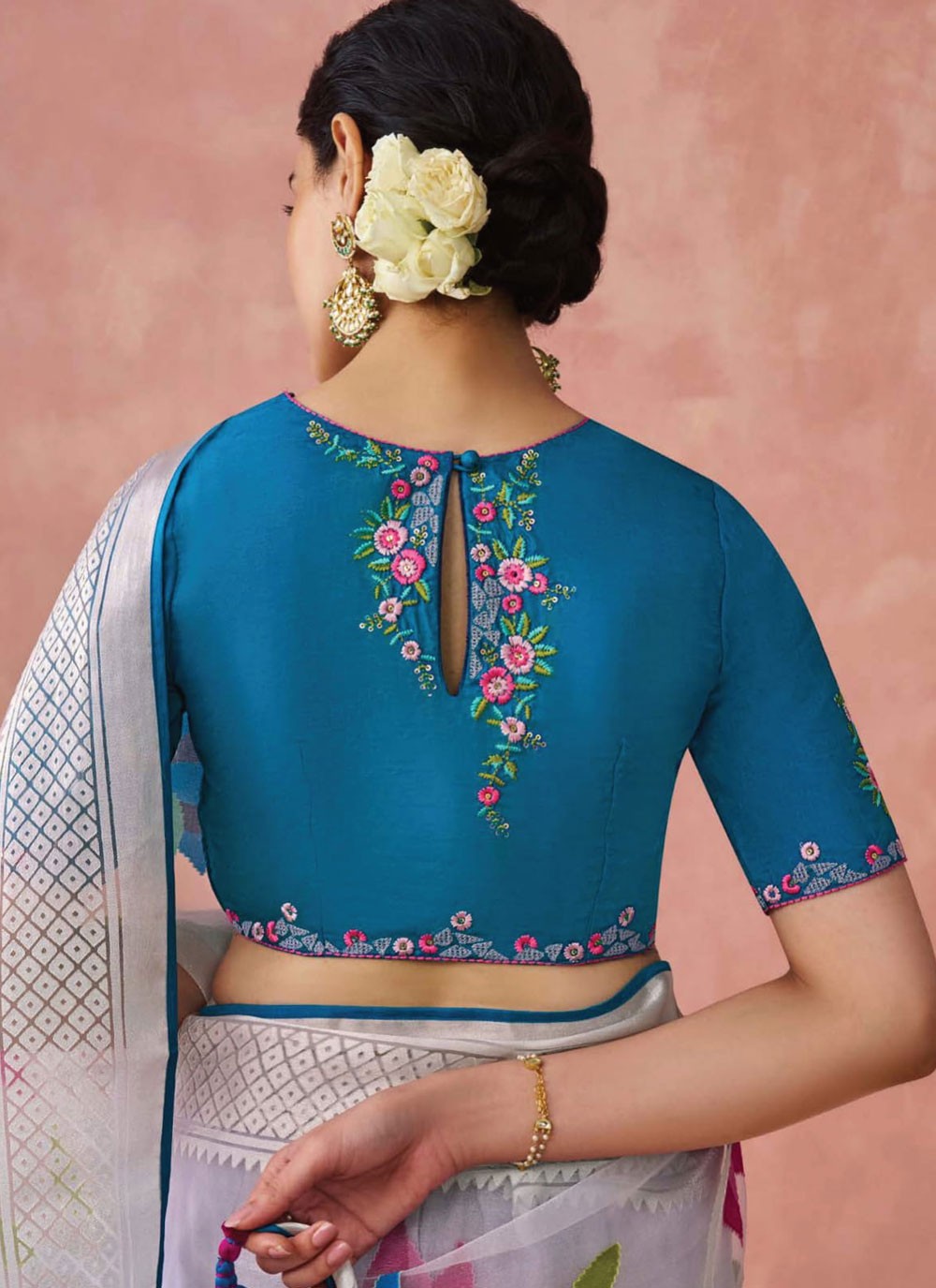 Classic Printed Brasso Saree - S7431