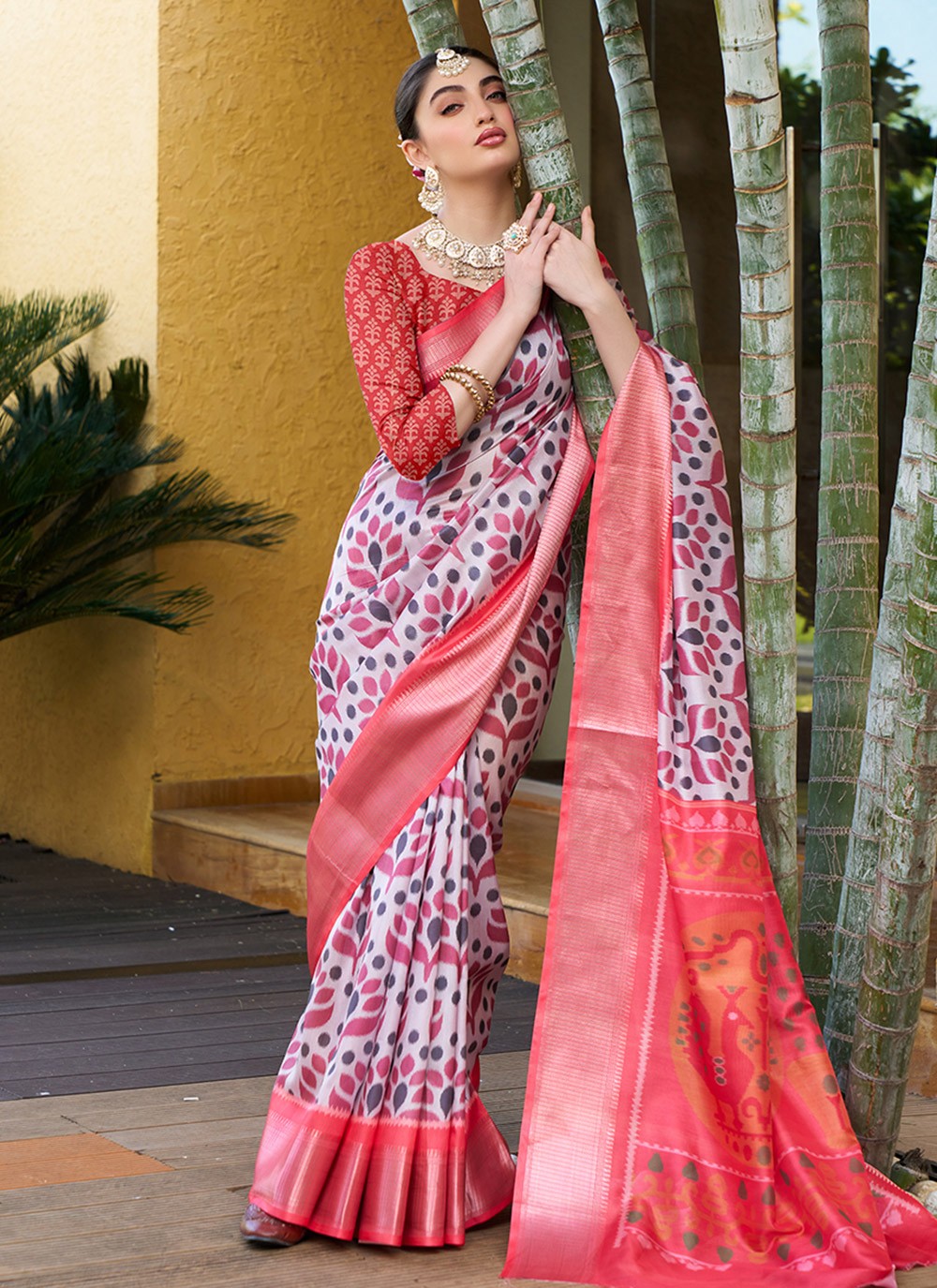 Digital Print, Woven Pure Crepe Saree - S11791