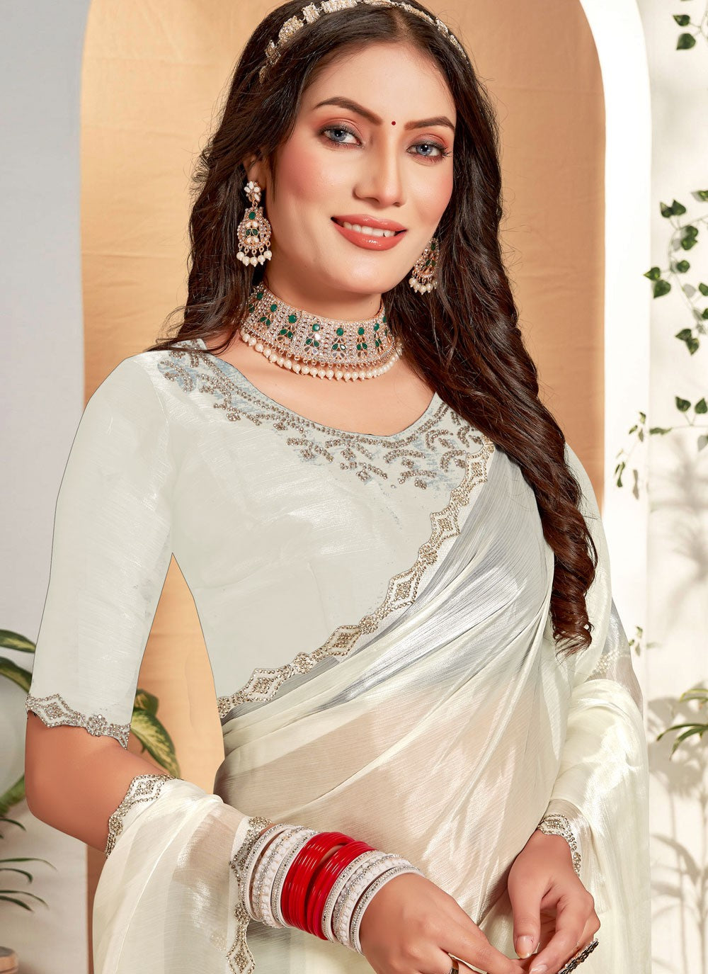 Classic Border Work Silk Saree - S7658