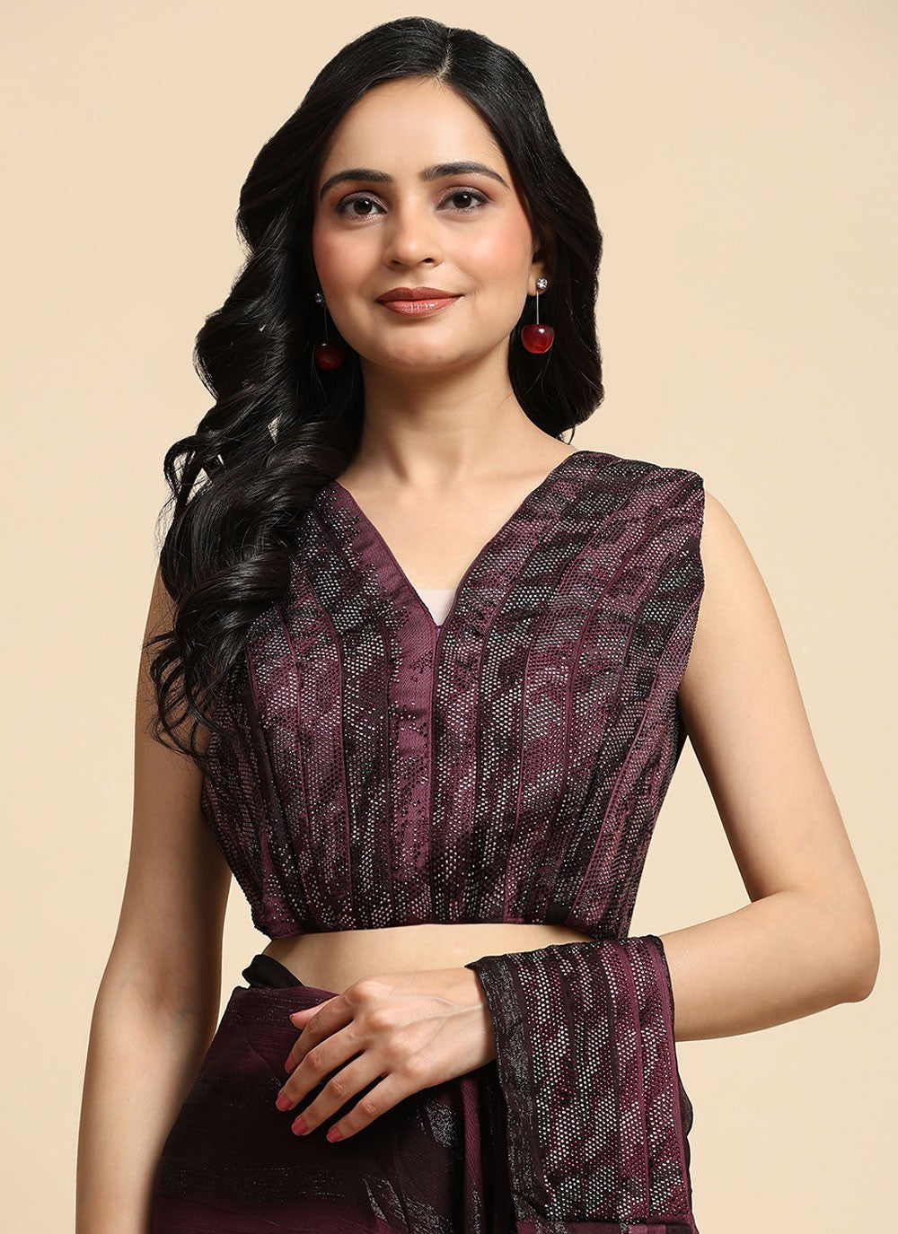 Classic Stones Satin Silk Saree - S7063