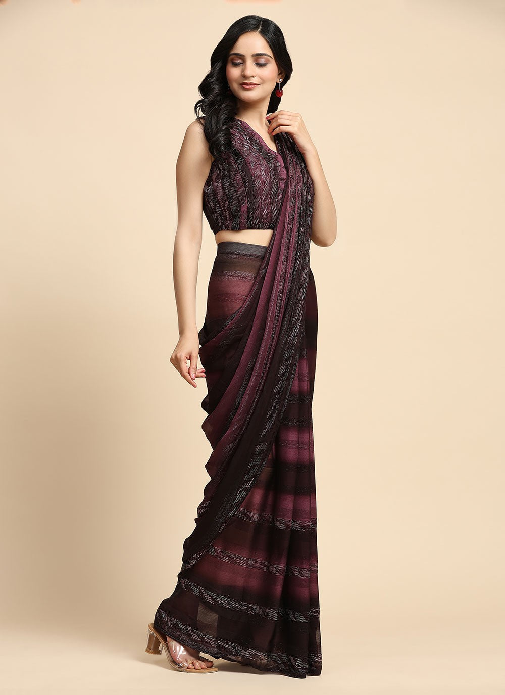 Classic Stones Satin Silk Saree - S7063